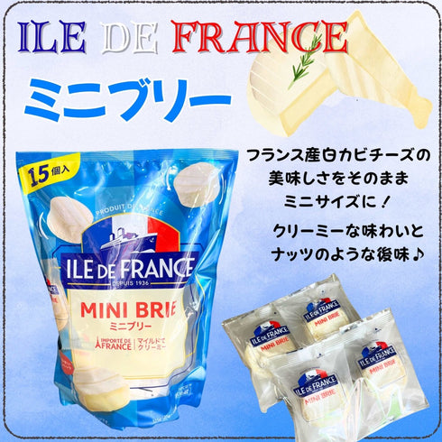 【冷蔵便】ILE DE FRANCE ミニブリー - ナショナルマート通販